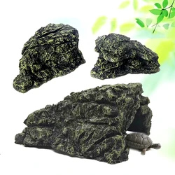 Resin Aquarium Decoration Resin Aquatic Fish Tank Ornament Decor Artificial Reptile Terrarium Turtle Shelter Cave Accessories