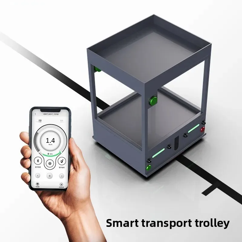 50KG Automatic Tracking Guidance Transporter with Brushless Motor Navigation Bracket and Material Tray for Electronics