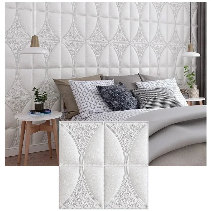 

10 шт. 3D стерео наклейки на стену пенопластовые обои самоклеящиеся потолочные панели декоративные DIY крыша детская комната гостиная домашний декор