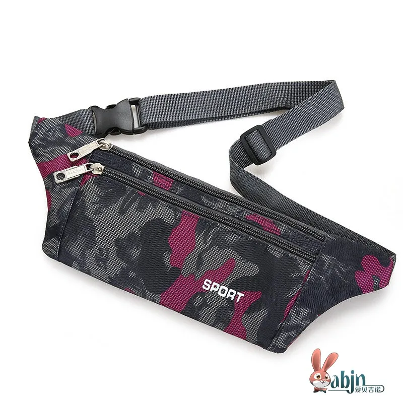 

Camouflage Running Belt Bag Unisex Lightweight Invisibly Thin Outdoor Sports Mobile Phone Waist Pack Big Screen Large Capacity