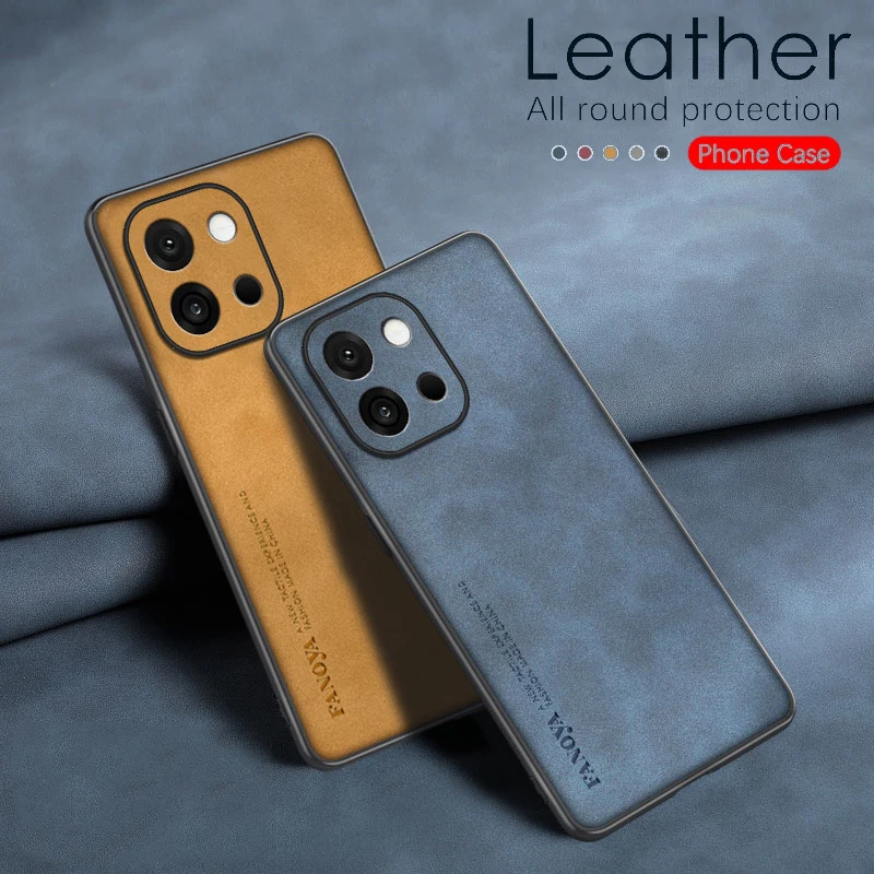 

Case for OnePlus 13T TPU Soft Frame Sheepskin Leather Back Coque for 13 12 Cover Protect Shockproof Protection Shell