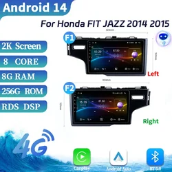 For Honda FIT JAZZ 2014 2015 Wireless CarPlay Car Radio Multimedia Video Player Navigation Android OS Touch Screen Stereo