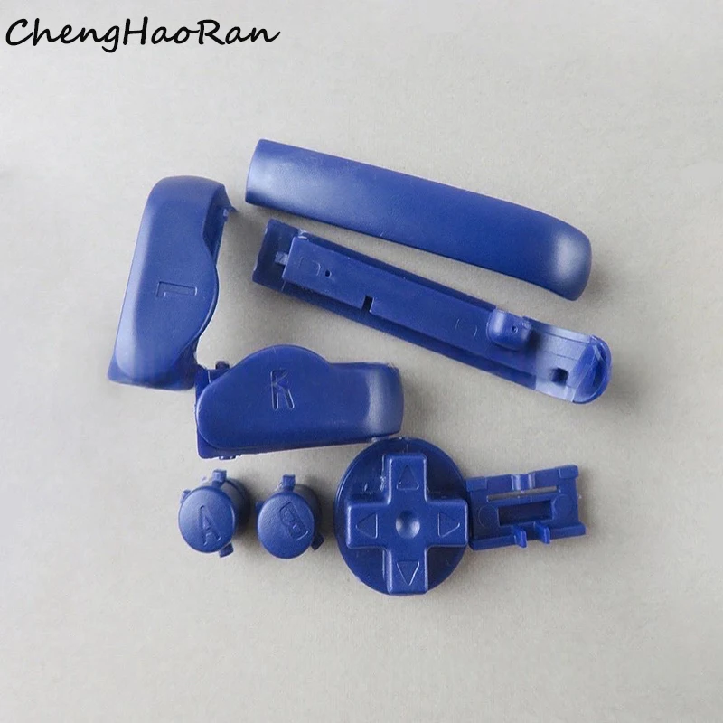 مجموعة واحدة مناسبة لوحدة التحكم في الألعاب بمفاتيح متقاطعة شفافة GBA LR AB ملحقات بديلة