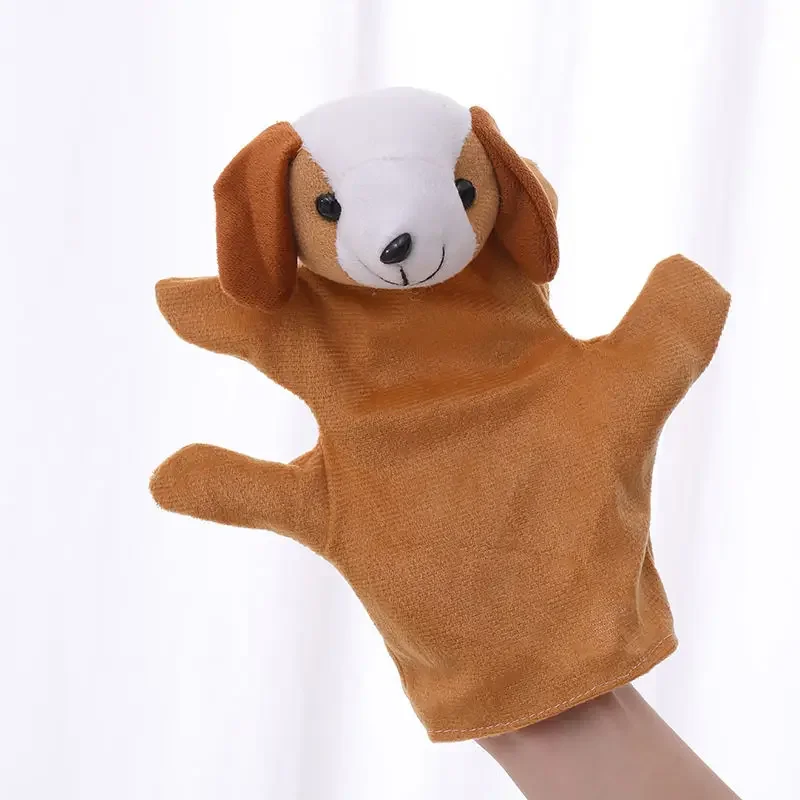 Marioneta de mano grande de animales, juguetes de peluche, tela para bebé, juguete educativo de mano cognitivo, perro de dedo, dinosaurio, muñeca para contar historias, juguete para niños