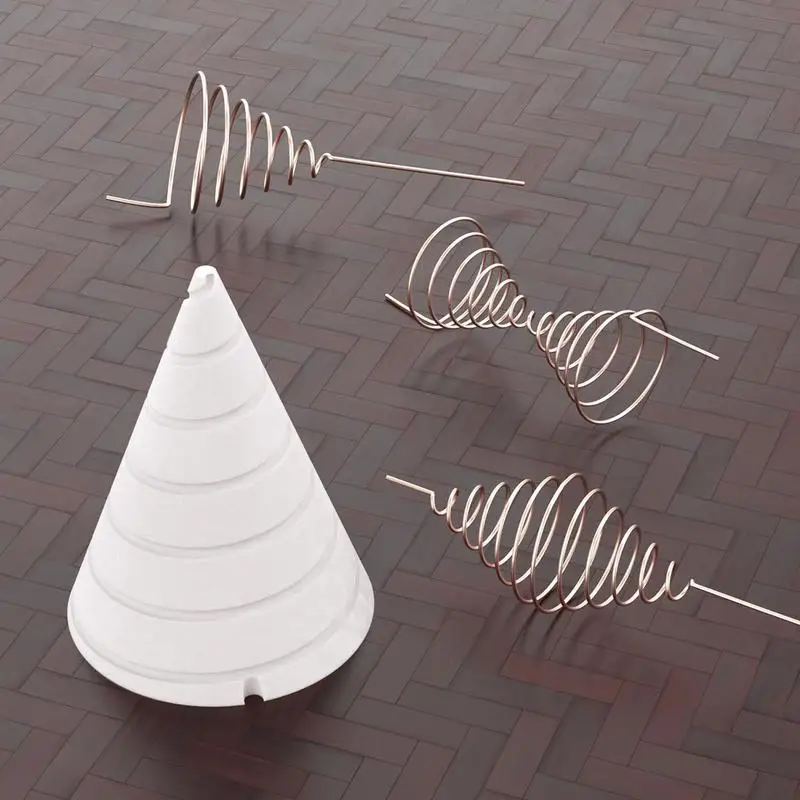 Gabarit d'enroulement de bobine de Fibonacci pour l'électro-culture, antenne de jardinage en cuivre, outil exécutif, antenne en fil de cuivre Gabarit d'enroulement de bobine de Fibonacci pour l'électro-culture, antenne de jardinage en cuivre, outil exécutif, antenne en fil de cuivre