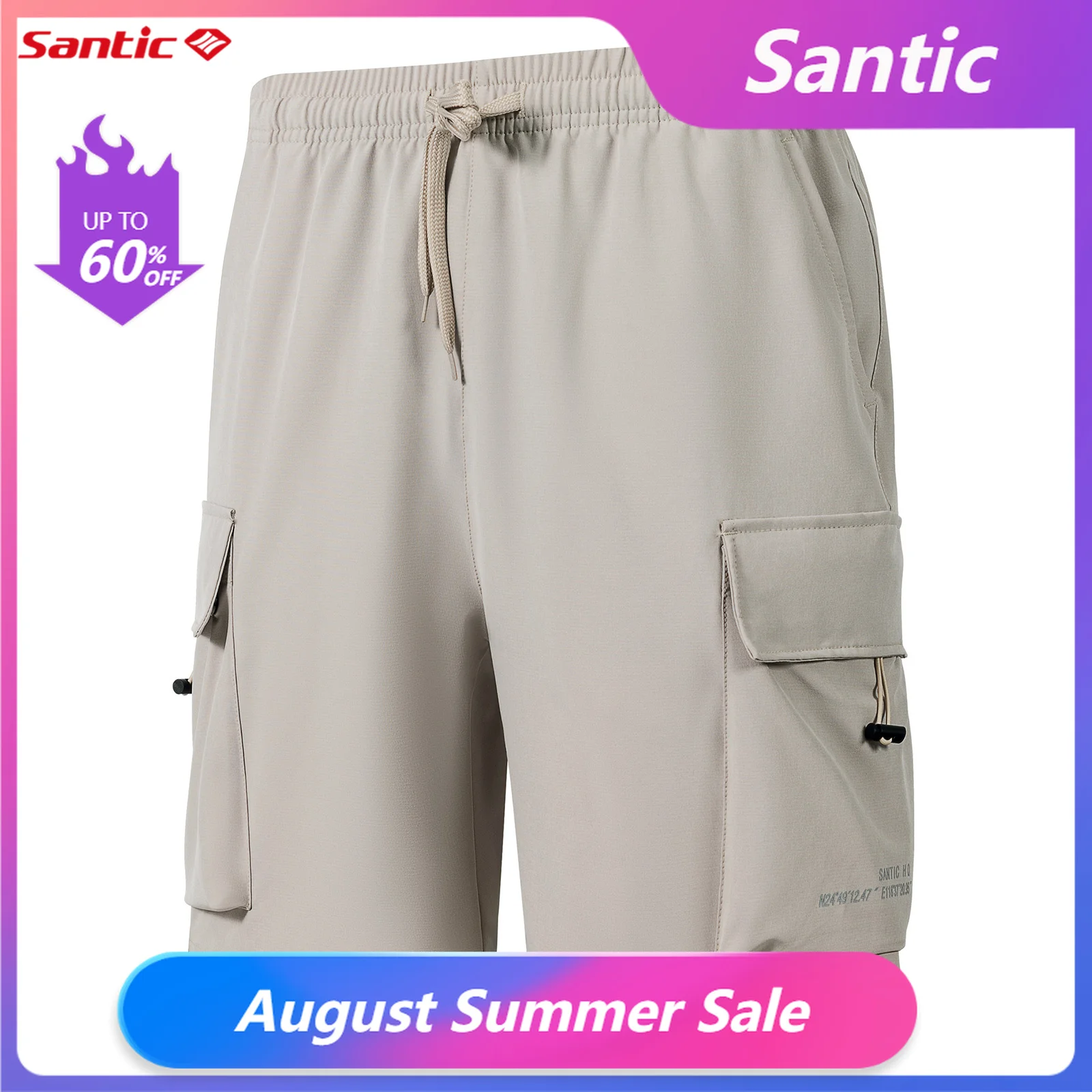 Santic Shorts MTB Masculino Reflexivo Secagem Rápida