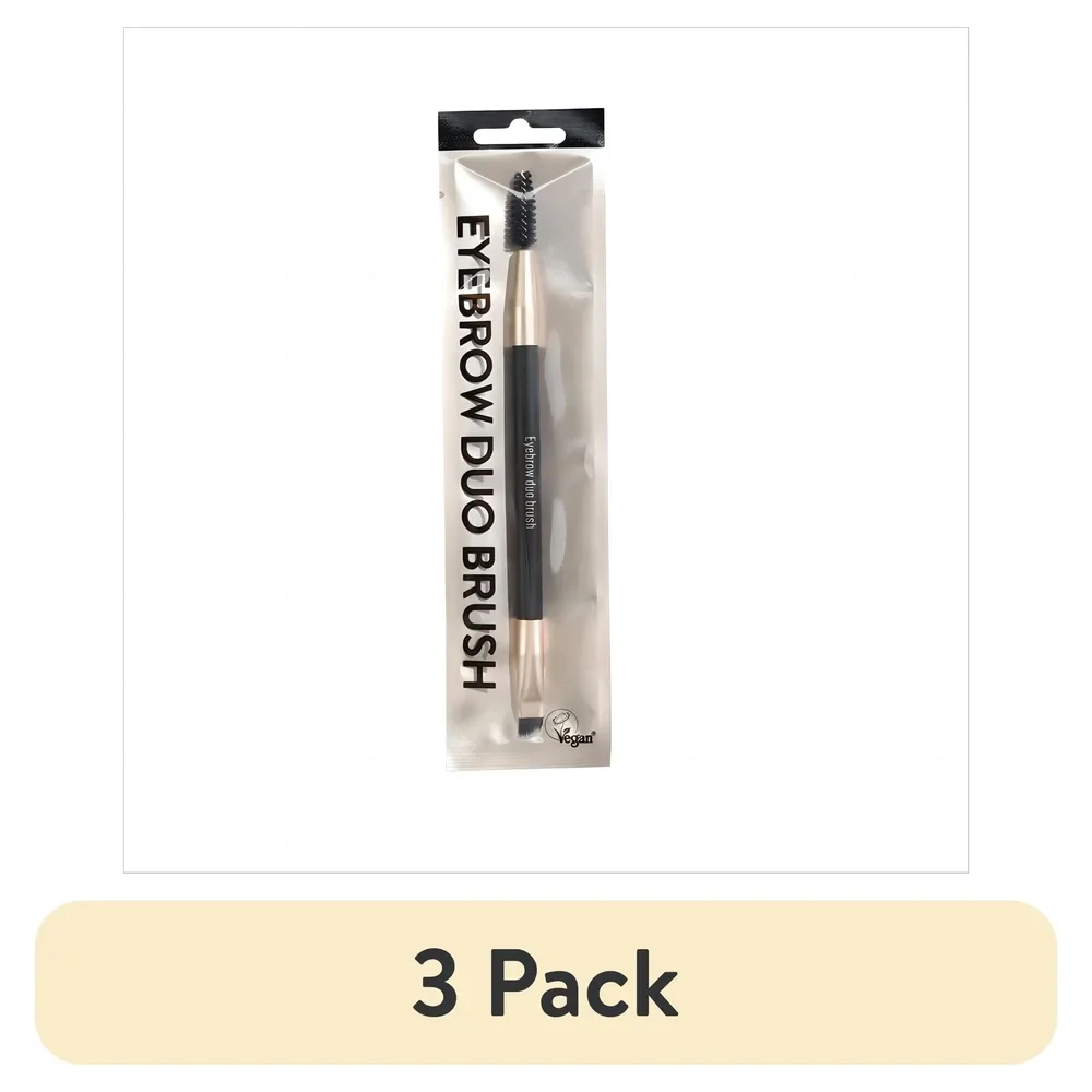 3er-Pack Augenbrauen-Duo-Make-up-Pinsel, veganer, doppelseitiger Augenbrauenpinsel, Spoolie-Kamm, professionelles Make-up-Werkzeug, Konturfüllung, Definieren Sie Augenbrauen