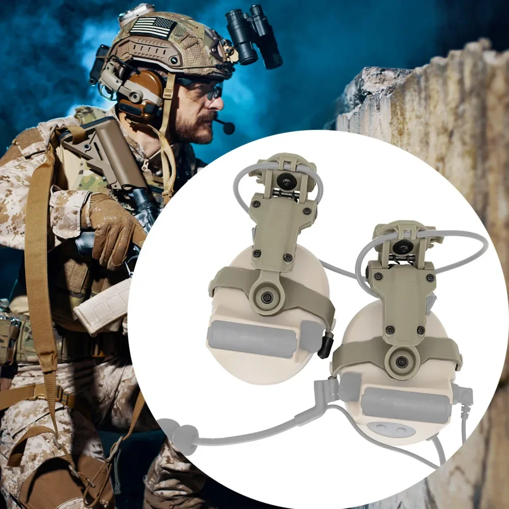 

TCIHEADSET Tactical Airsoft Headset Bracket ARC Helmet Rail Adapter for Tactical Headphones COMTAC II COMTAC III shoot Headset