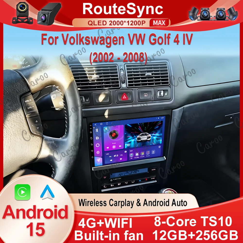 Android 16 para Volkswagen VW Golf 4 IV 2002-2008 Jetta MK4 Classics Reproductor Multimedia de Video Sistema Inteligente Pantalla Táctil BT 1
