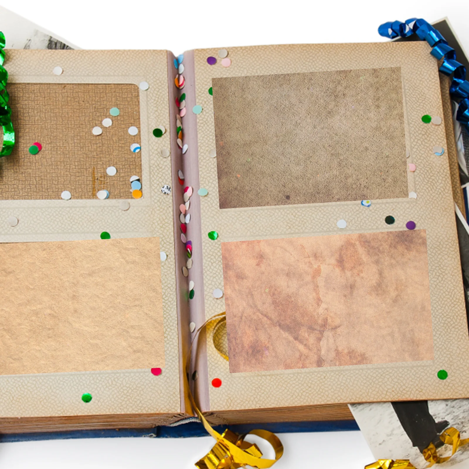 

4Sets Decorative Scrapbook Paper Set Heavy Duty DIY Background Papers for Album Handicrafts Gift Box Wrapping Projects