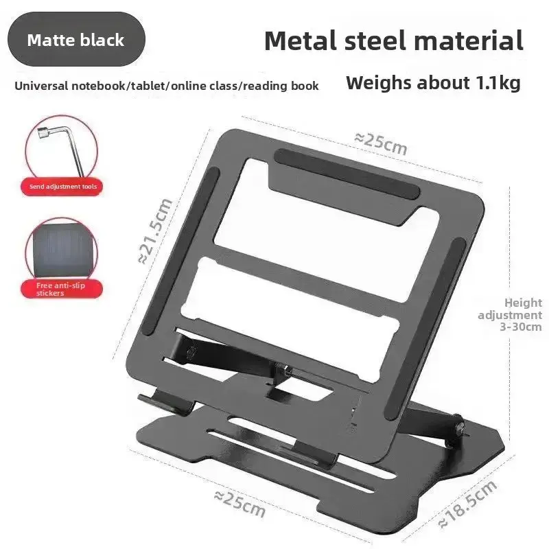 حامل معدني ثابت مضاد للانزلاق للكمبيوتر المحمول والكمبيوتر اللوحي وحامل قابل للتعديل للكمبيوتر المحمول وحامل الكمبيوتر المحمول لماك بوك
