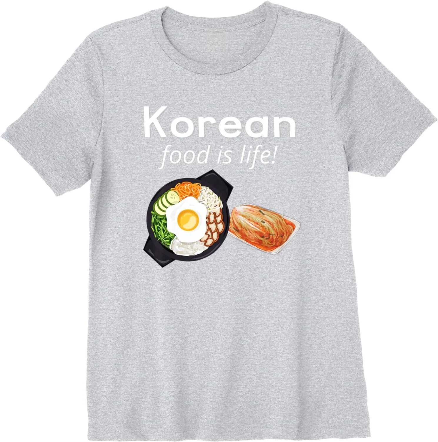 Korean Food Is Life Funny Food Saying Korean Asian Food Premium Print Tshirts Gift Girls Fashion South Life Style Graphic Tee