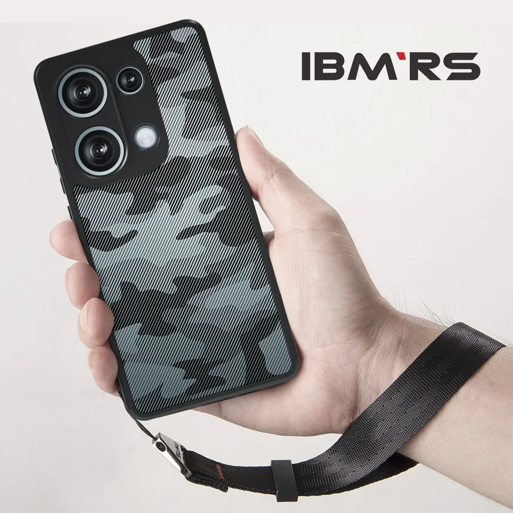 (Comes with wrist strap) for redmi note 13 pro 4g phone case/Poco M6 Pro 4G Camo Case ,matte Clear transparent Phone case