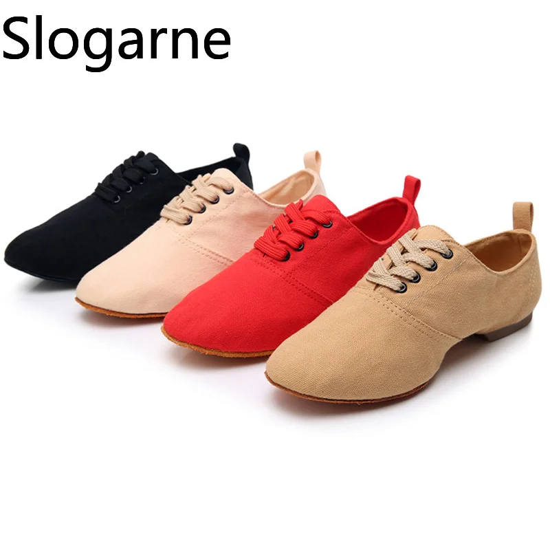 Couples Soft Ballet Shoes Women Jazz Latin Trainning Dance Shoes Men Canvas Sneakers Teacher Practice Yoga Shoes Girl Stage Wear