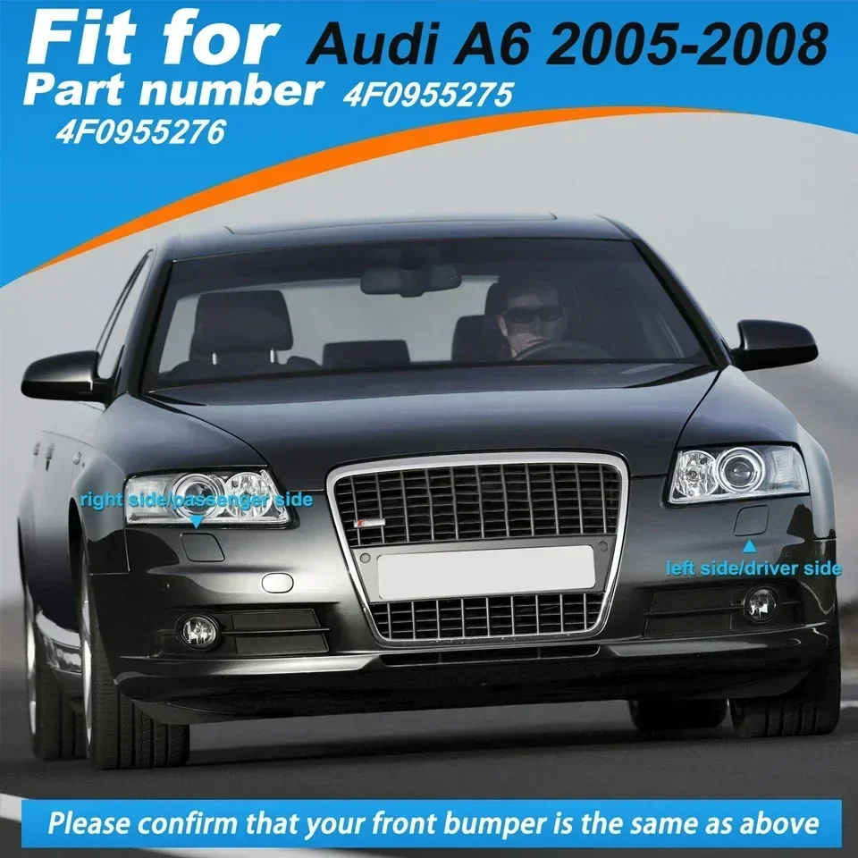 Front Bumper Spray Nozzle Painted Trim Lid Shell Cap For Audi A6 2005-2008 Headlight Washer Nozzle Cover 4F0955275 4F0955276