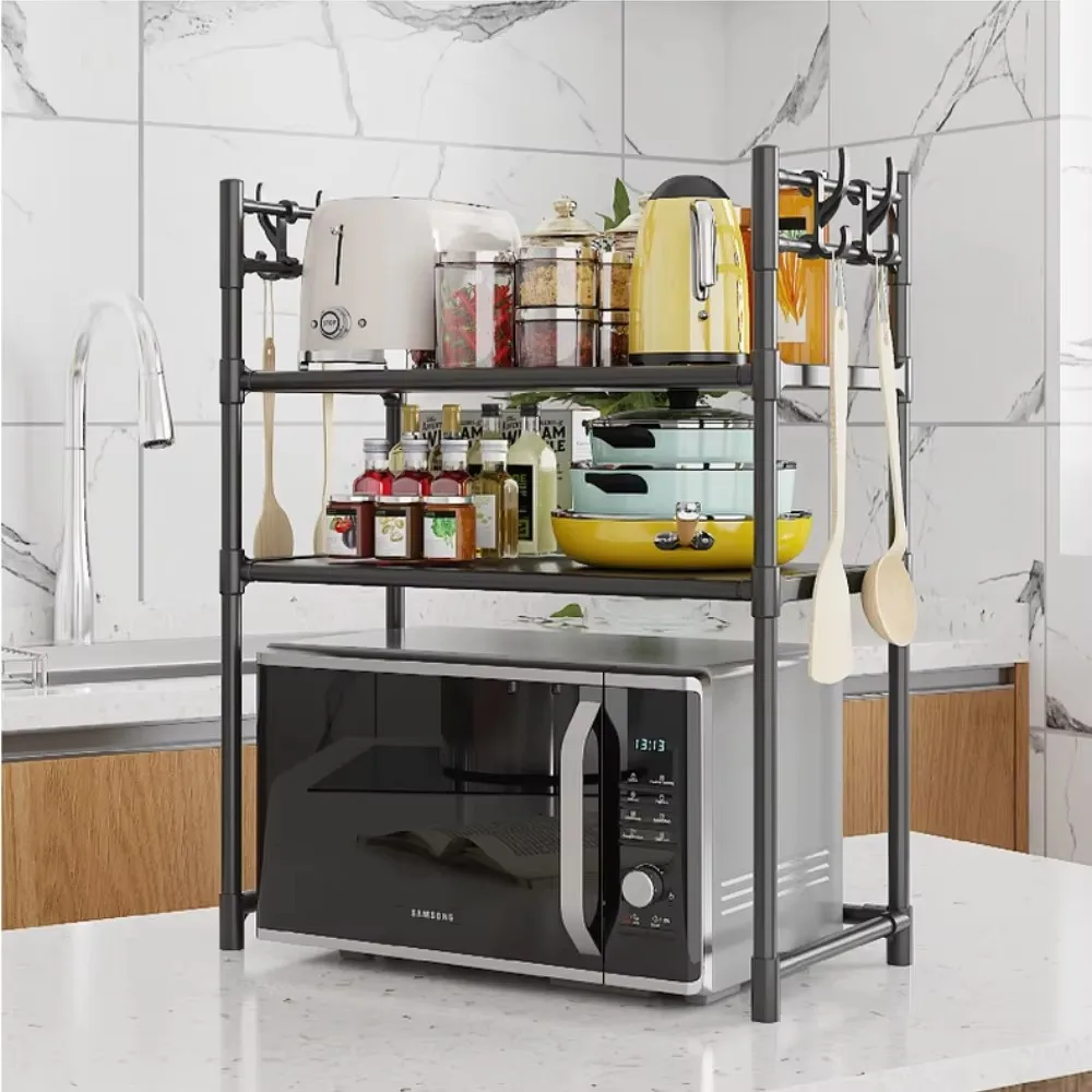 

Kitchen Storage Rack Microwave Shelf Multi-Layer Kitchen Countertop Storage Shelf Microwave Stand Seasoning Organizer