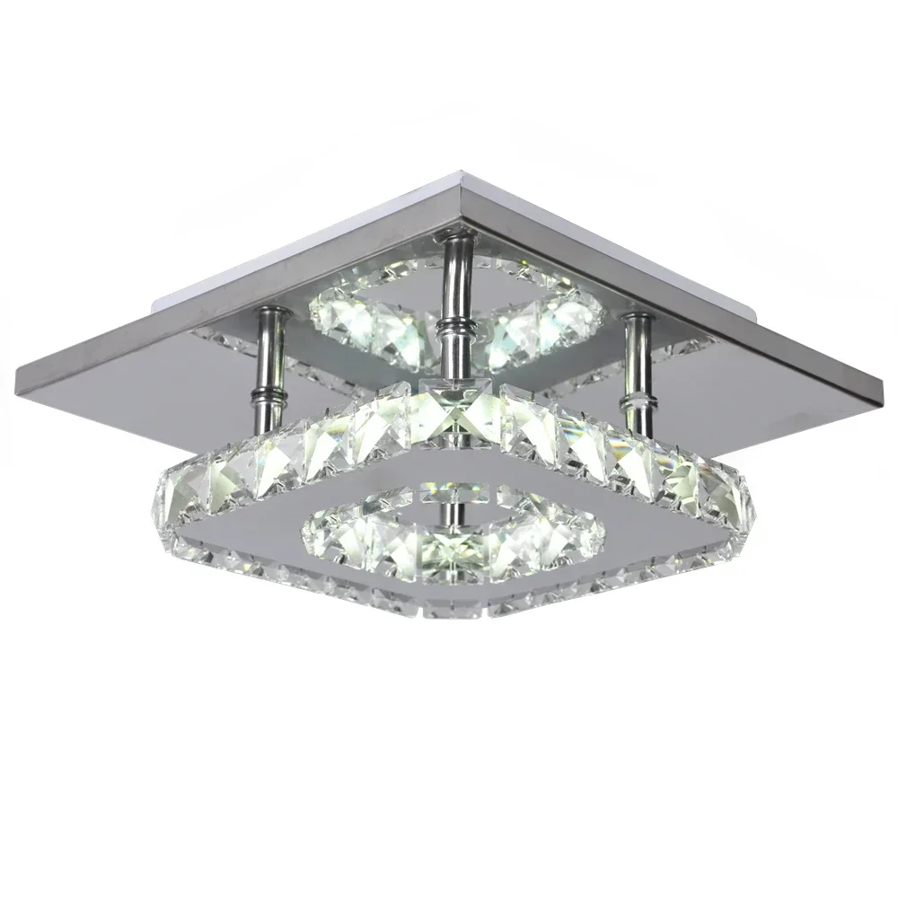 

Modern LED Crystal Ceiling Lamps 12W Pendant for Porch Hallway Living Room Bedroom Kitchen Lustre Home Decorative Droplight