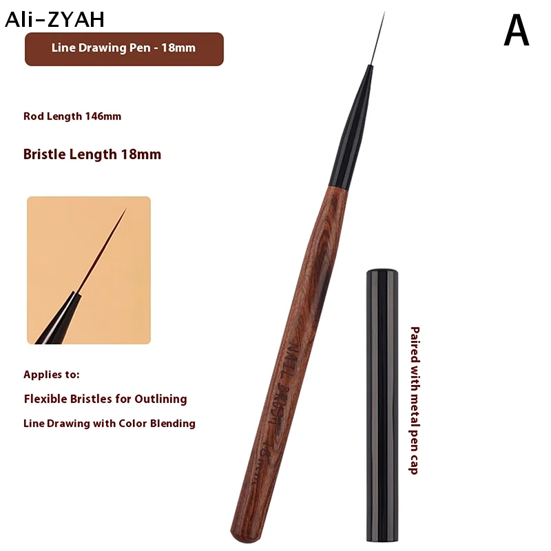 【ZYH】1/3Pcs Nail Art Liner Brush Nail Art Brushes Set - Line Grid Pattern Drawing Pen for DIY UV Gel Extension Painting Supplies