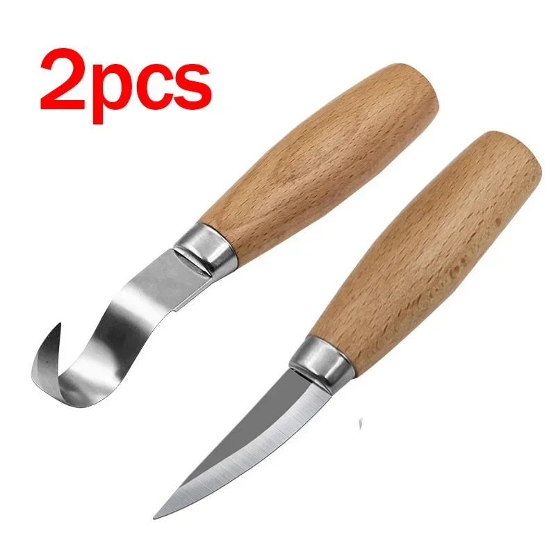 Wood Carving Knife DIY Peeling Woodcarving Sculptural Spoon Knife Sharpener Accessory Woodworking Cutter Hand Tool Chisel