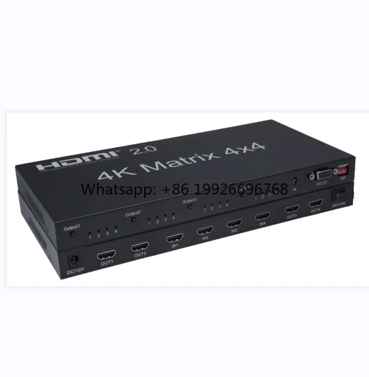 

4Kx2K HDMI 2.0 MATRIX SWITCH 4x4 4K 30Hz 4 HDMI Inputs 4 HDMI Outputs Support RS232 EDID matrix with HD Signals