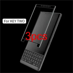 3pcs black 3d curved tempered glass for blackberry keytwo full cover 9h film explosion-proof screen protector for key 2 key2