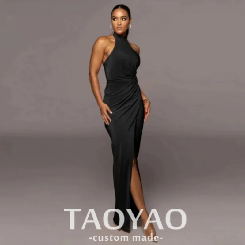 

Sexy Slim Evening Strapless Birthday Pleated Long Wedding Dress Party Elegant Ladies Sleeveless Backless Dresses