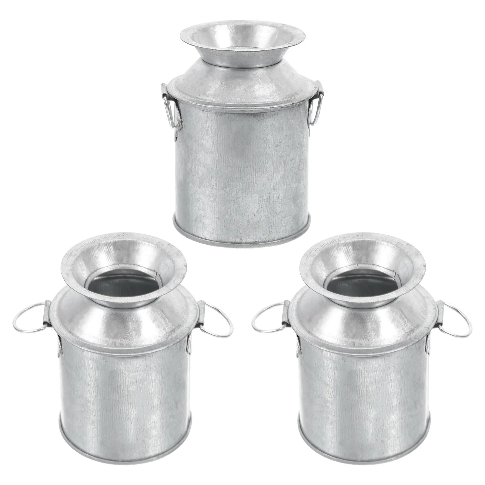 

3Pcs Mini Flower Pots Small Iron Vase Kettle Tiny Pails 4x4 5xH6 Color Crafts Miniatures Accessories Gardening Supplies