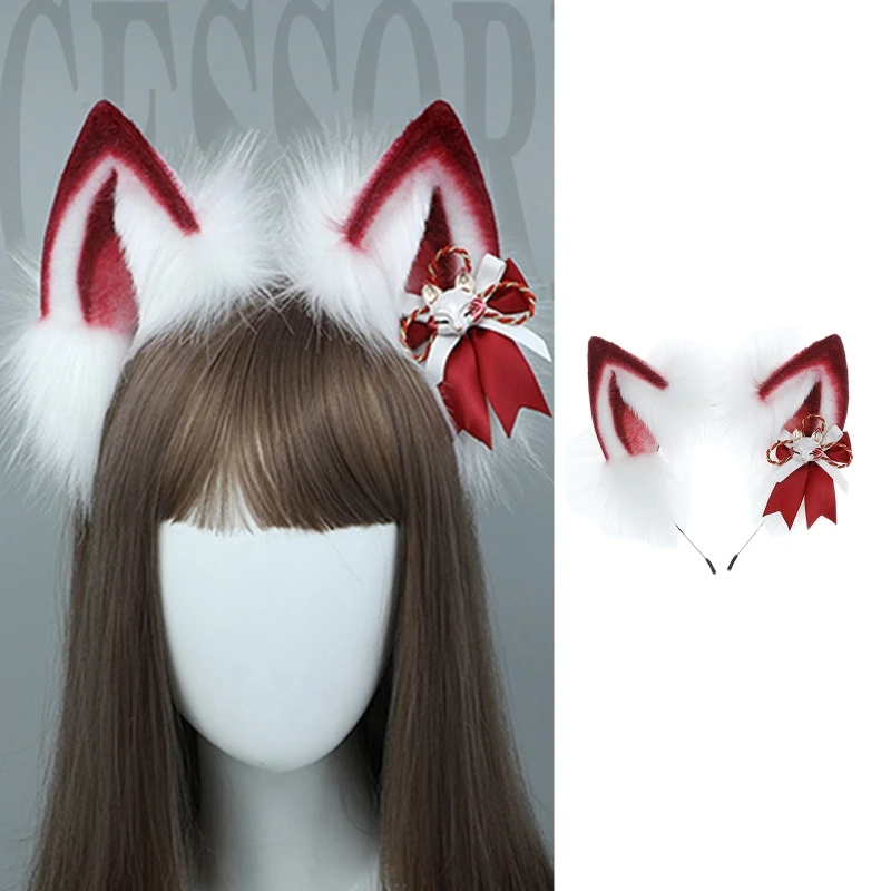 634C Cartoon Ear Hair Hoop Photoshoot Hair Holder Festival Party Headwear