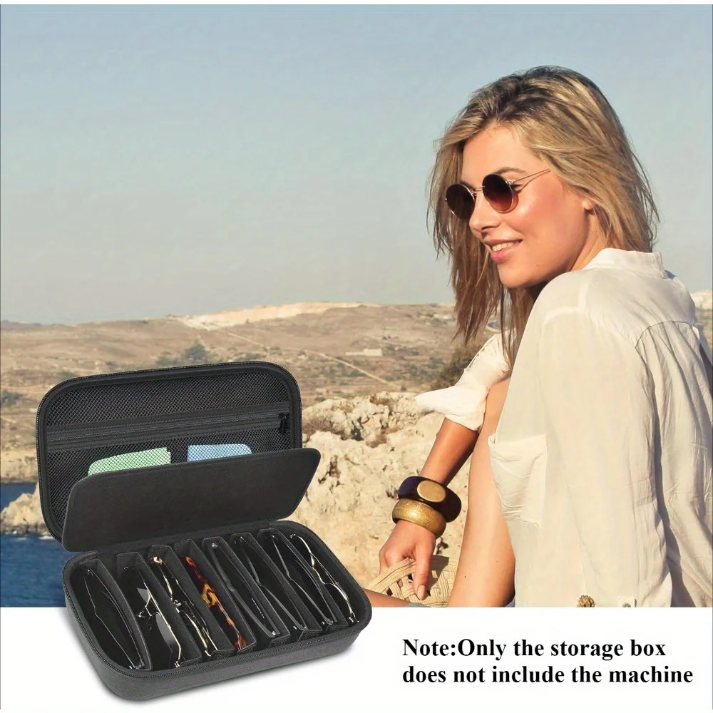 حقيبة تخزين نظارات مستقطبة للسفر للرجال قطعة واحدة - مدمجة مع منظم كابلات البيانات، حامل عصري للاستخدام اليومي/السفر #6