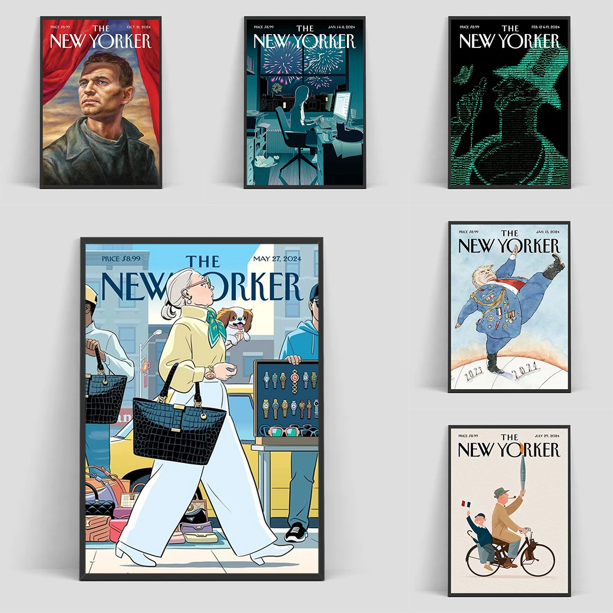 

2024 The New Yorker Poster Wall Decor Room Aesthetic Tableau Decoration Mural Decorative Picture For Home Decorations Vintage