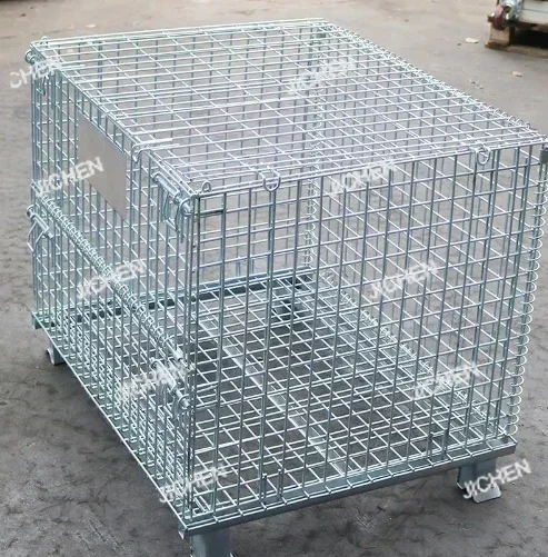 

Neu Heavy Cargo Folding Grid Turnover Box Metal Logistics Warehouse Stacking Cage for Industrial Use