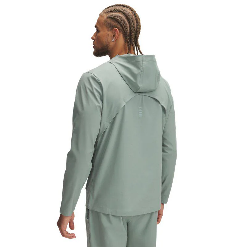 

2026 Under Armour Mens Woven Hooded Jacket 1376794-348 Green Windbreake