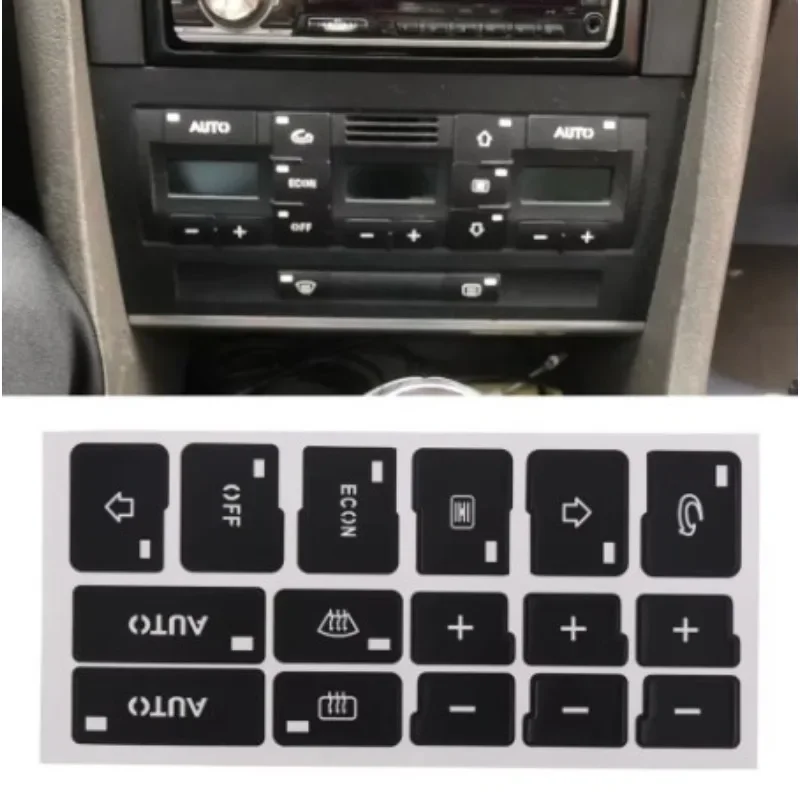 1SET For Audi A4 A6 B6 B7 Car Air Condition AC Climate Control Button Repair Stickers Decals Styling Decors