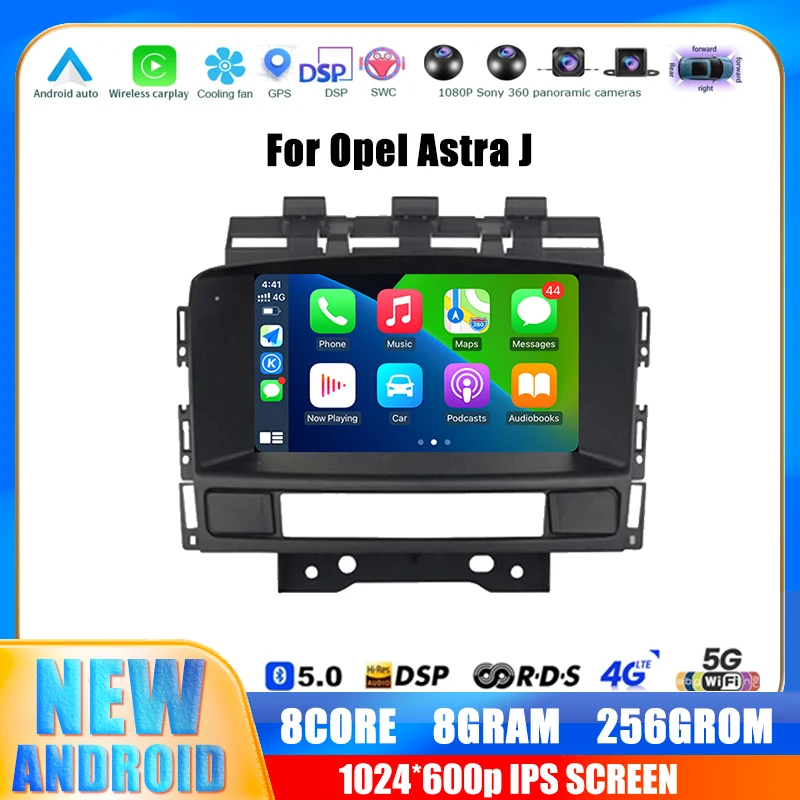 

7" Carplay Android 14 For Buick Excelle GT XT Opel Astra J 2010 - 2012 CD300 CD400 Car Radio GPS Navigation Player BT Head Unit