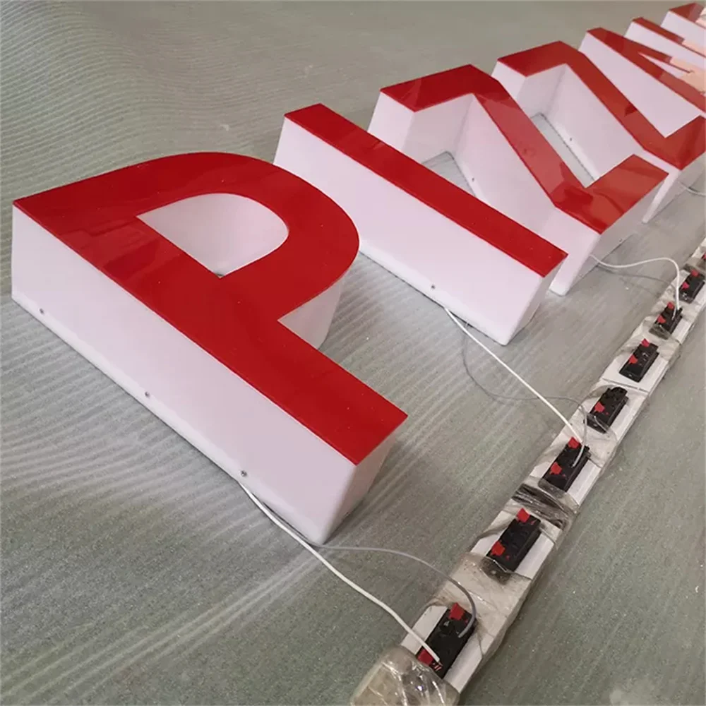 Signages 3D  Sign Outdoor Board Signboard Advertising Shop Lighted Name Led Acrylic Large 3D Letter