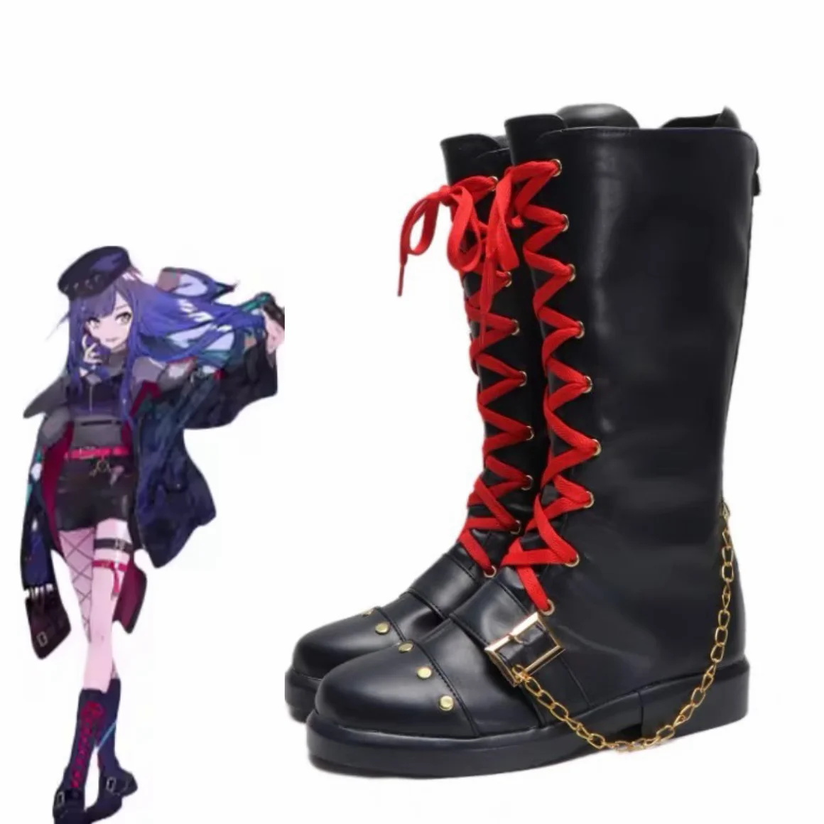 

Shiraishi An Обувь для косплея Игра PJSK Обувь Обувь из искусственной кожи Хэллоуин Карнавальные ботинки для косплея на заказ