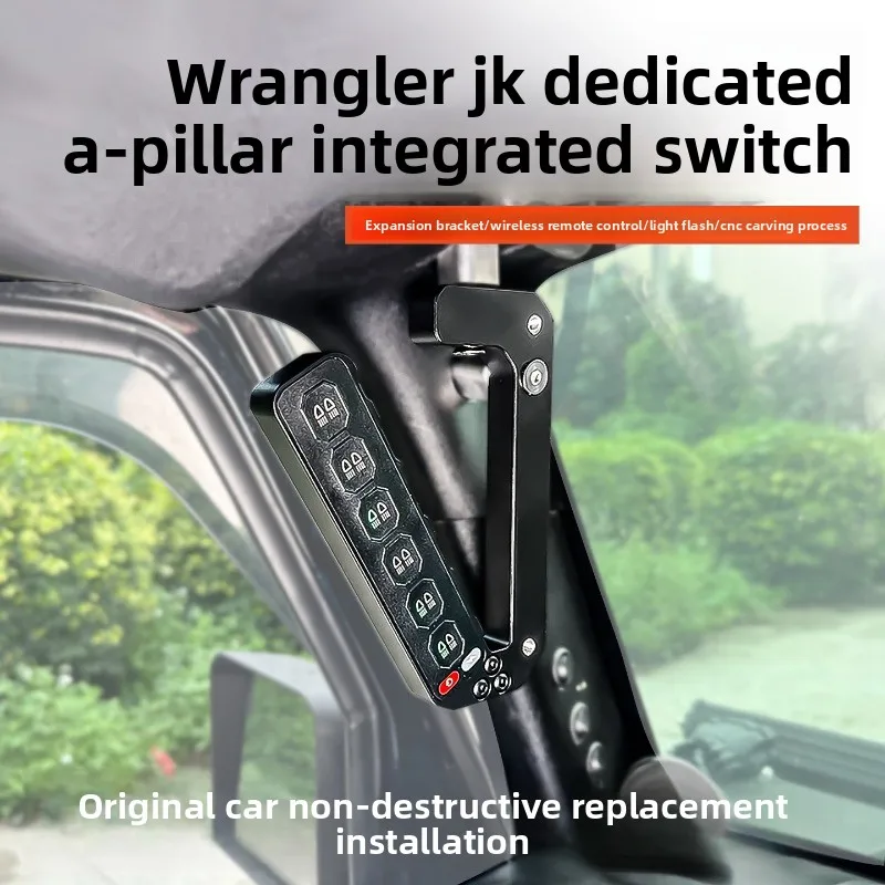 

For Jeep Wrangler JK A-Pillar Grab Handle 6-Way Set Controller Wrangler JK A-Pillar Handle Modification Accessories