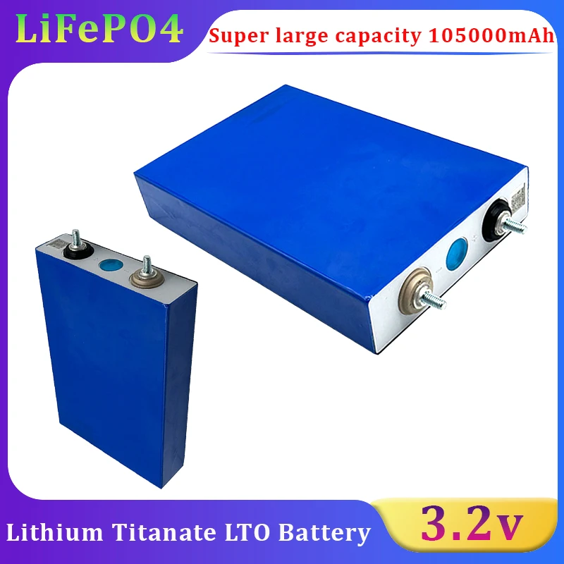 

LiFePO4 3.2V 105AH Large Single DIY 12V 24V Suitable for Motorcycle, Electric Vehicle, Solar Inverter, Boat Backup Power Battery