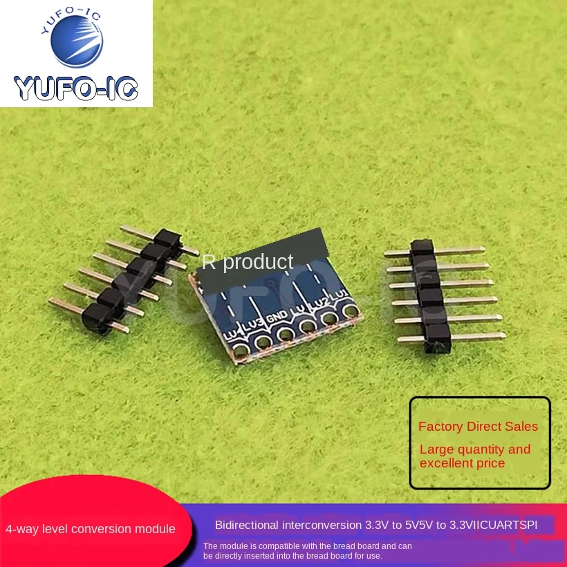 Free Ship 5pcs 4-Way Level Conversion Module Bidirectional Mutual Conversion 3.3V To 5V To 3.3V IIC Uartspi