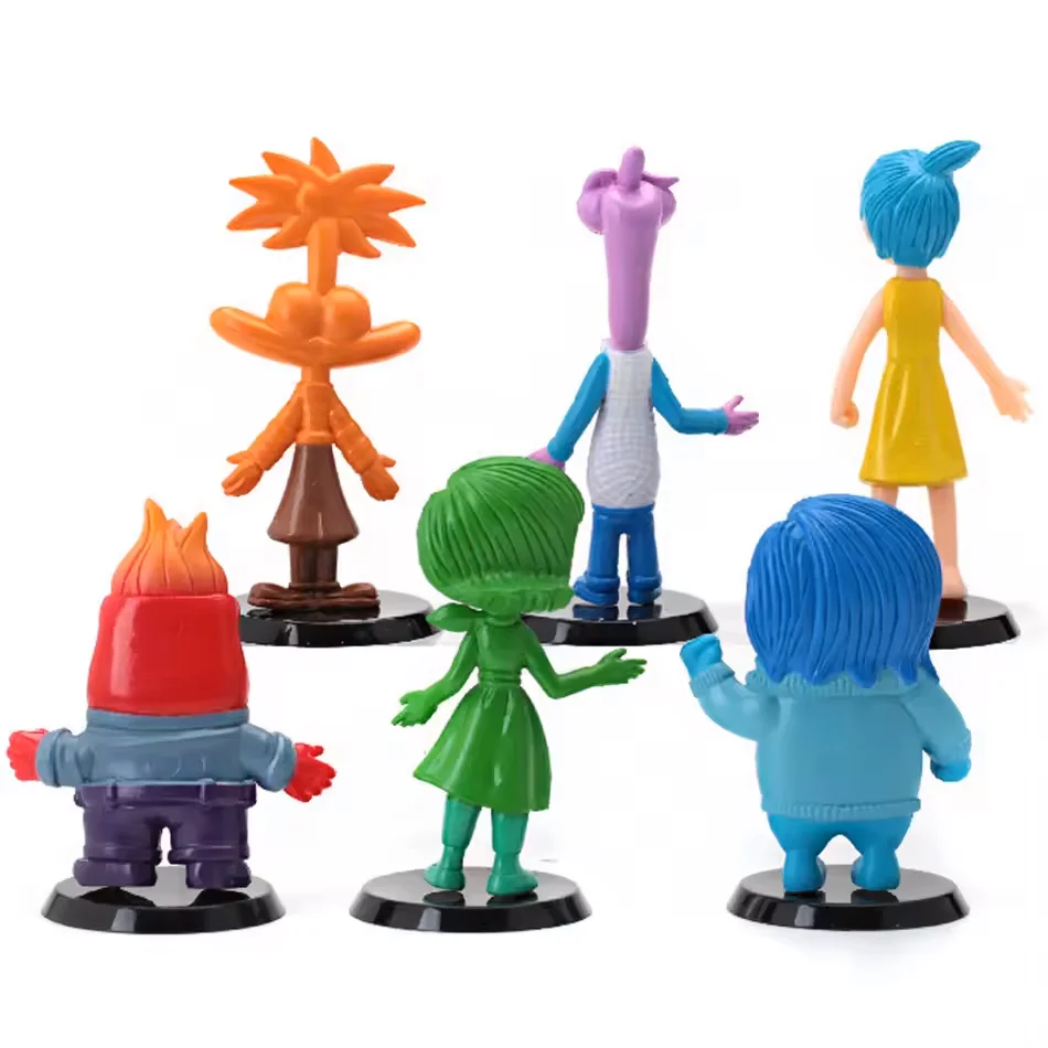 Nowa figurka akcji 8 cm z filmu Inside Out 2, postacie z kreskówki Radość, Strach, Zło, Smutek, Odgryz, Model lalki, figurki, prezent dla dzieci