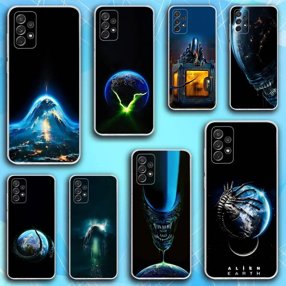 

A-Alien Earth Thriller TV Phone Case For Samsung S30,23,21,22,20, FE lite,S10,9,8,7 PIus Note20ultra Soft Transparent