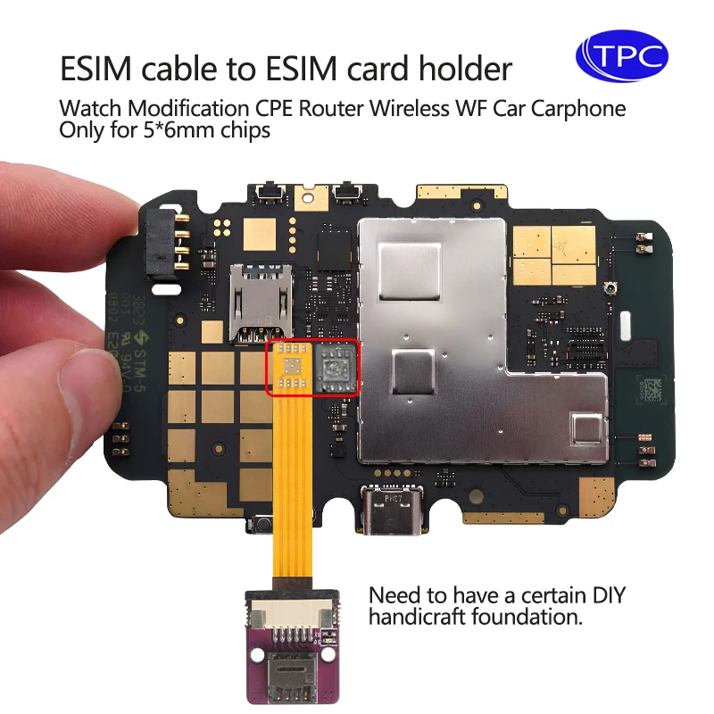 TPC esim to esim card adapter High temperature resistant 5*6mm wifi chip modification soldering External expansion conversion