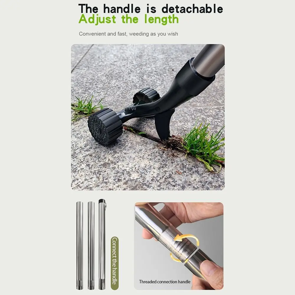 Durable 2 in 1 Weeds Pullers No Bending Over Manual Weeds Remover Tool Outdoor Work Yard Maintenance Garden Tools Easy Operation