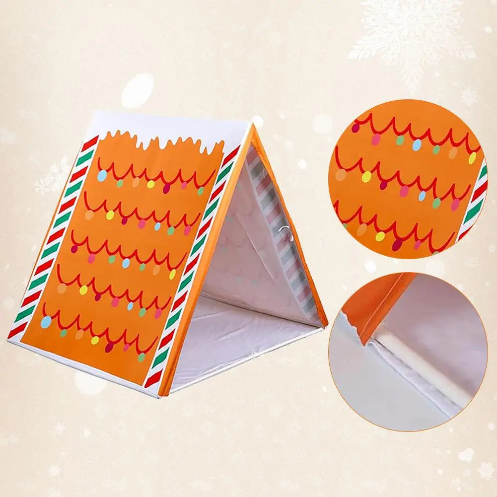 Tenda da gioco per bambini Tenda natalizia in pan di zenzero Casetta festiva per le vacanze per bambini Tenda natalizia per decorazioni per feste di Natale per interni
