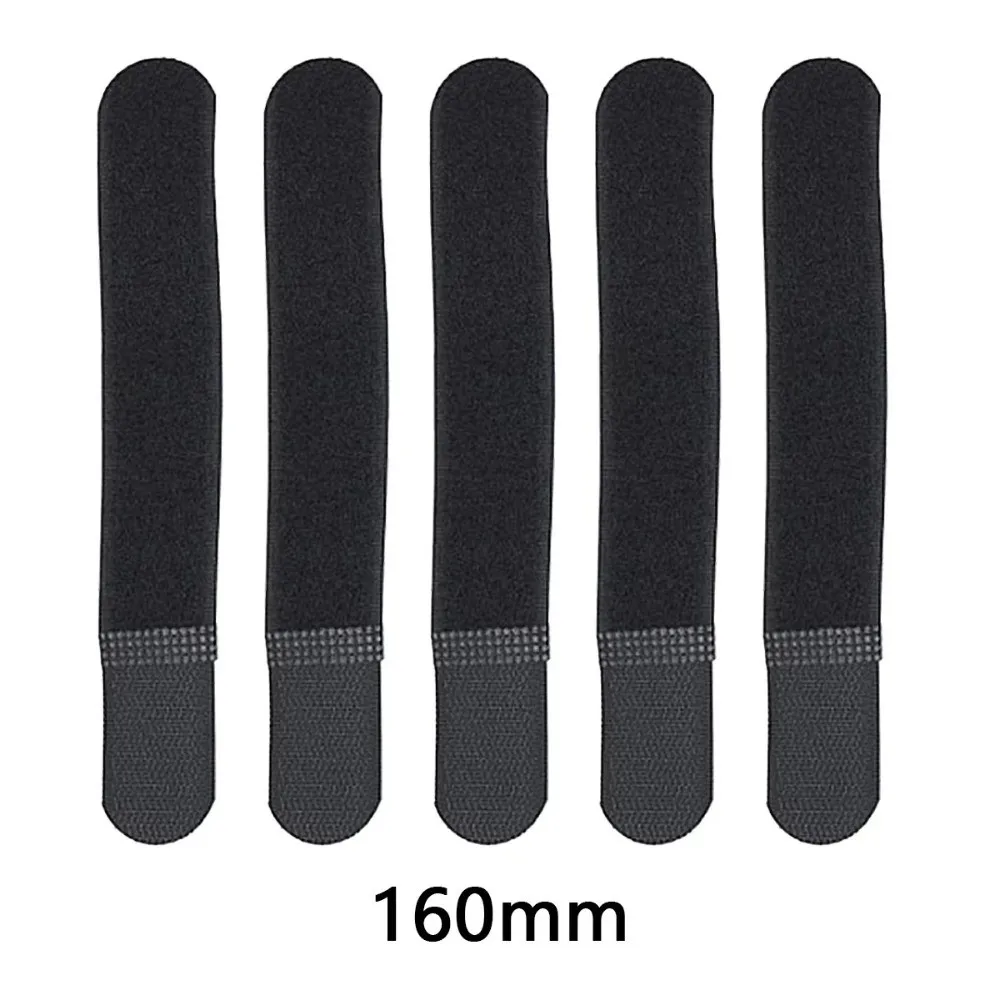 

5 шт. 120/160 мм нейлоновые ремни-липучки для фиксации шнуров, многоразовые крепежные ремни с пряжками и лентами