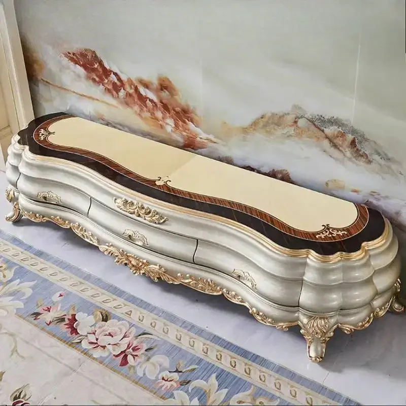 Golden Hiding Tv Cabinet Drawers Wooden Narrow Designer Unique Tv Stands Storage Spac Saving Mueble Televisor Furniture For Home