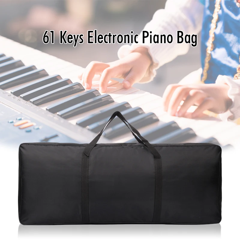 Black Waterproof 61 Key Electronic Organ Piano Synthesizer Portable Bag Lining Nonwoven Fabric Scratch-Proof Protection Case