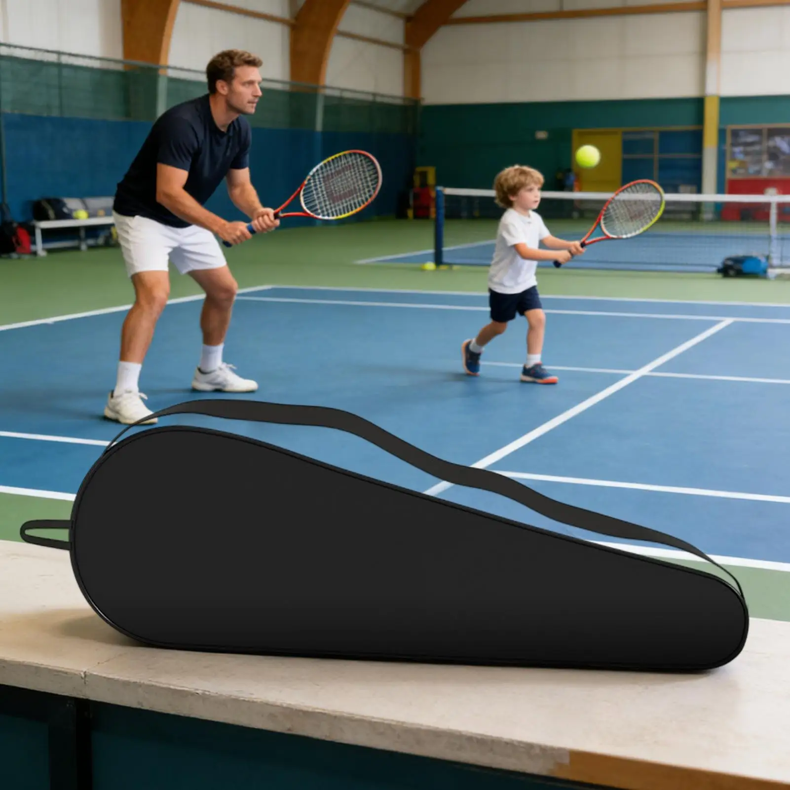 

Racket Bags For Women Portable Waterproof Organizer Racquet Cover With Shoulder Strap For Women Sports Enthusiasts Outdoor Gym