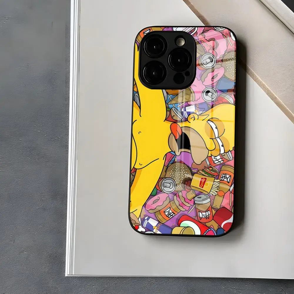 Phone Case for Iphone 15 13 12 14 Cartoon 11 Disney Pro Max Family Mini X Xr Xs 8 7 Puls 6 Simpson Funny Homer toddler glass lux