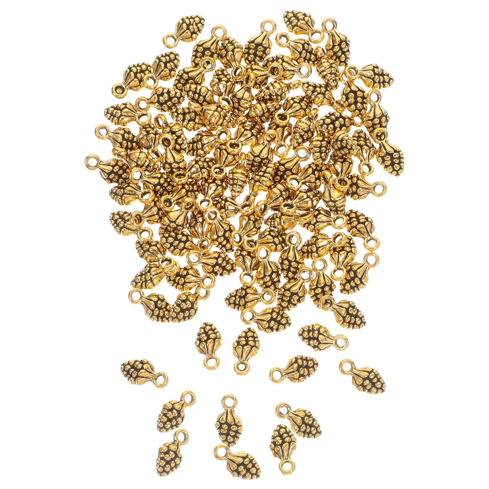 

100Pcs Retro Alloy Pine Cone Pendant Jewelry Making Accessories Golden DIY Charms Necklace Bracelet Supplies Pendant Charms